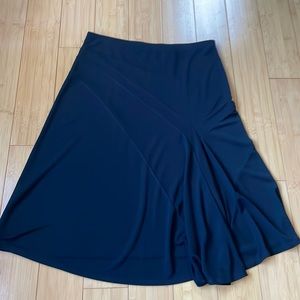 NY & Co solid black midi length business skirt